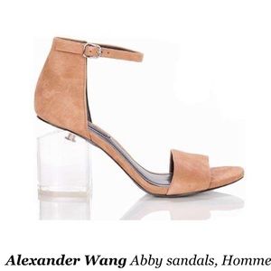Alexander Wang Abby Suede and Lucite Heels